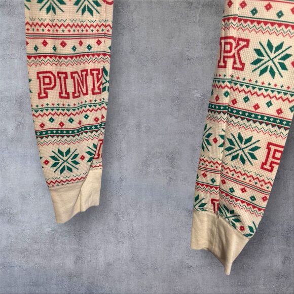 NWT Victoria’s Secret PINK Thermal Fair Isle Christmas Leggings Old Stock S/P - Picture 5 of 9